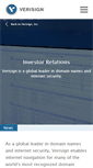Mobile Screenshot of investor.verisign.com