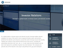 Tablet Screenshot of investor.verisign.com