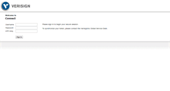 Desktop Screenshot of connect.verisign.com